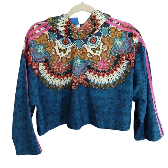 Adidas X Farm Borbomix Trefoil Crop Top Sweatshirt S - Picture 4 of 5